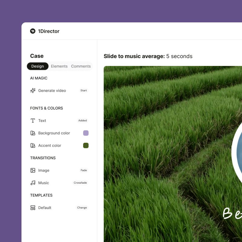 snippet of the video app